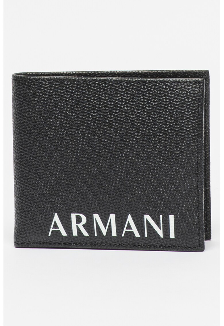 Portofel de piele cu logo Armani Exchange imagine 2022 reducere