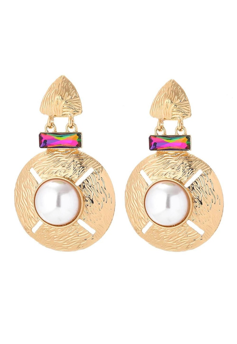 Cercei aurii - rotunzi - cu perla - Ansa C10 -