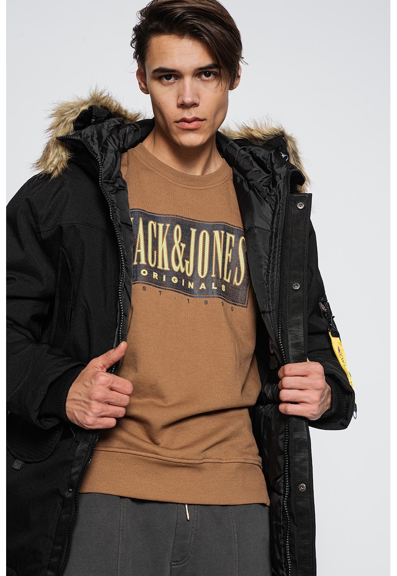 Geaca cu gluga si vatelina - cu garnitura de blana sintetica Bernard