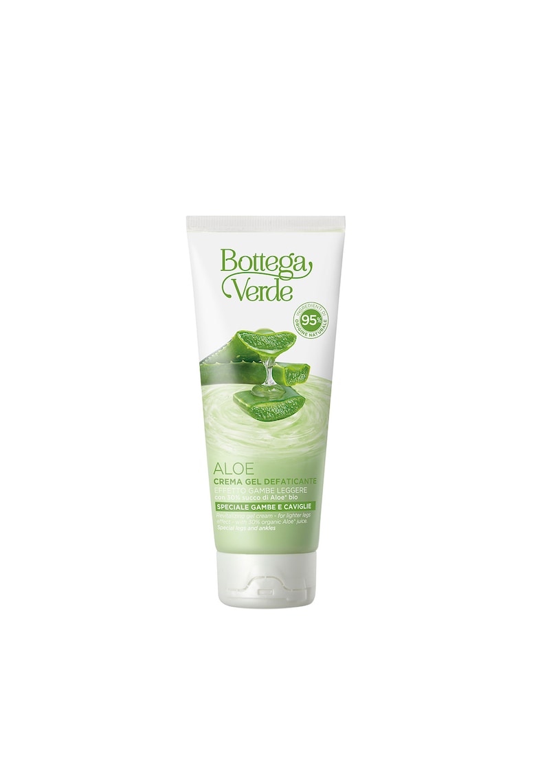 Crema Gel pentru Picioare Anti-oboseala cu 30% Suc Organic de Aloe - Aloe - Calmeaza - Revitalizeaza si Racoreste Picioarele Obosite - Cu Efect Racoritor si Hidratare Intensa - Ideala pentru Ingrijirea Zilnica a Picioarelor - 100 ml
