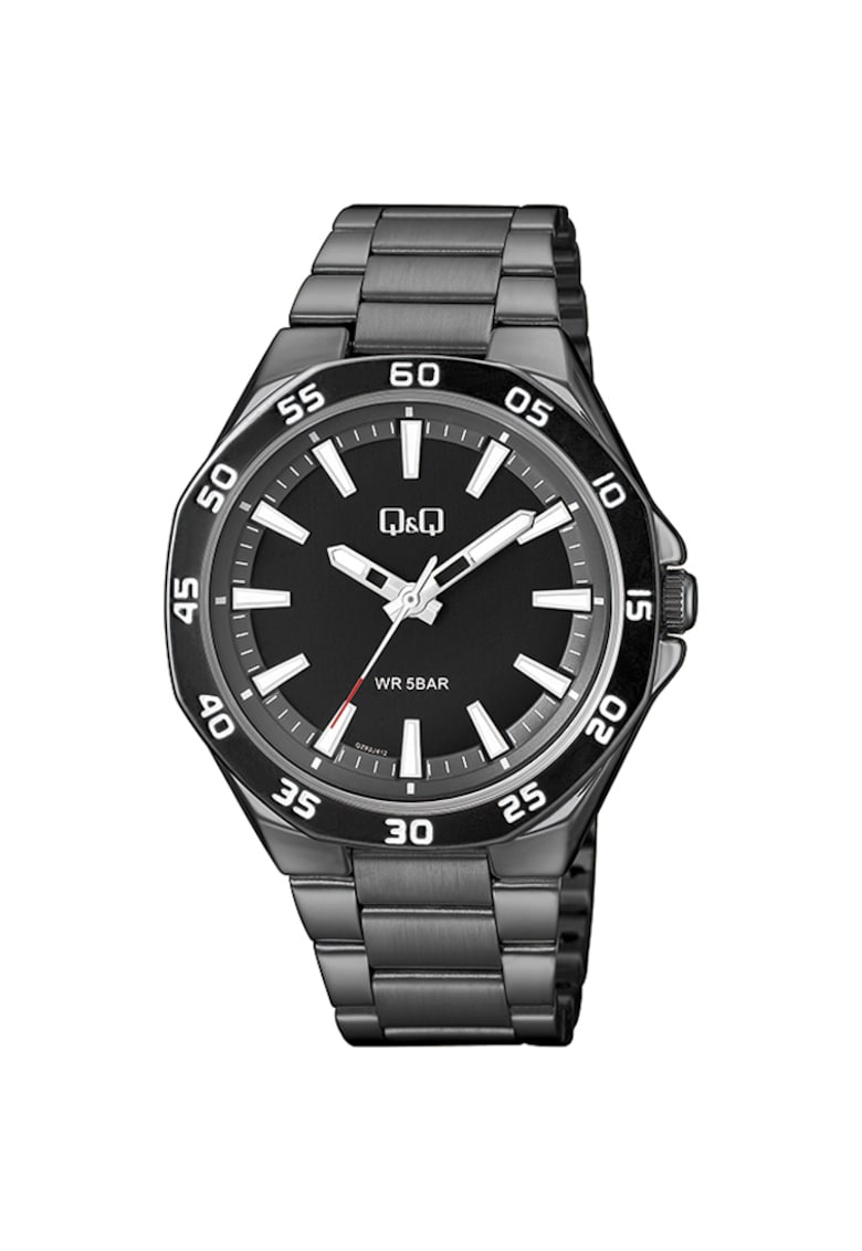 Ceas barbatesc QZ82J412Y - bratara metalica - Negru
