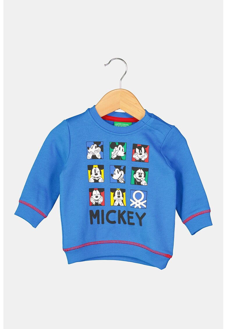 Bluza sport cu decolteu la baza gatului si imprimeu Mickey Mouse