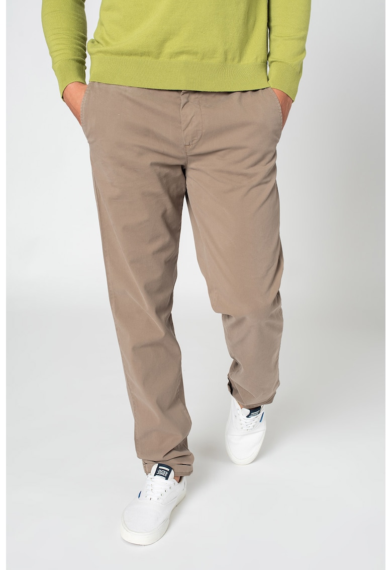 Pantaloni chino slim fit din amestec de bumbac