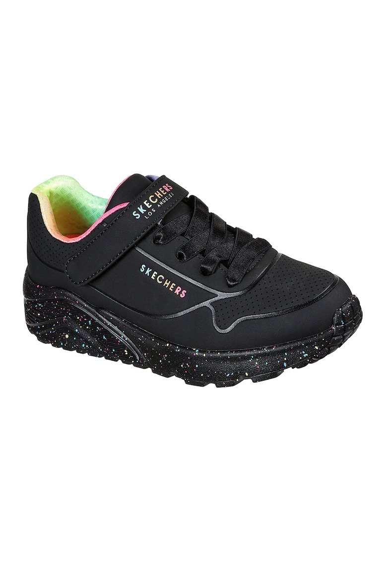 Skechers Pantofi sport din piele ecologica cu inchidere velcro uno lite