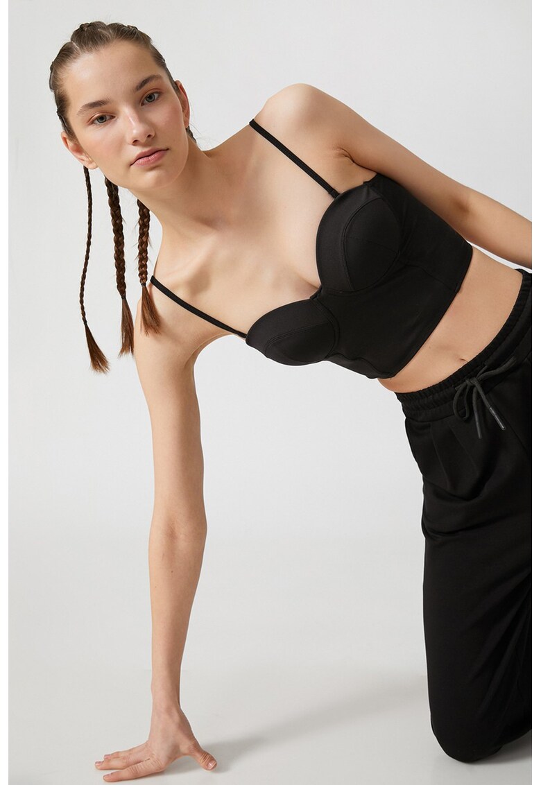 Corset crop cu bretele ajustabile