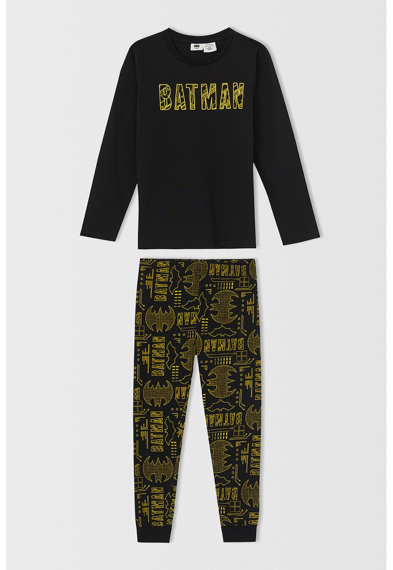 Pijama cu pantaloni lungi si imprimeu Batman de la DeFacto