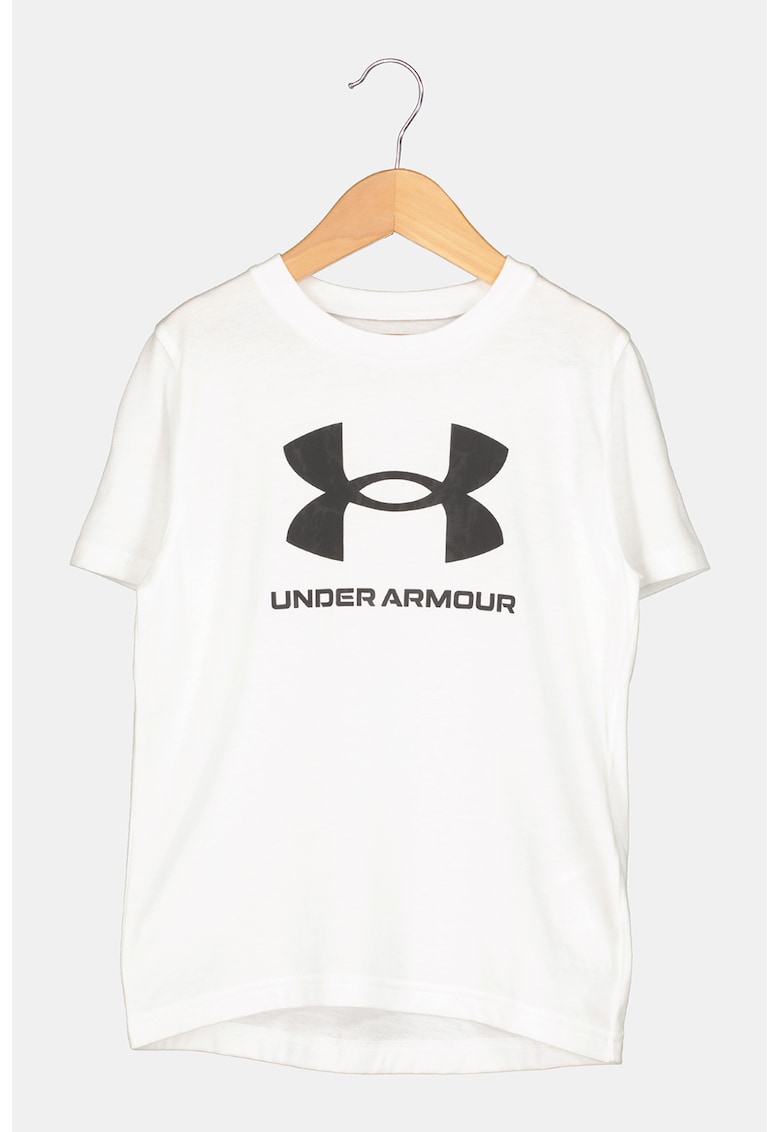 Tricou cu imprimeu logo - pentru fitness Sportstyle - Alb