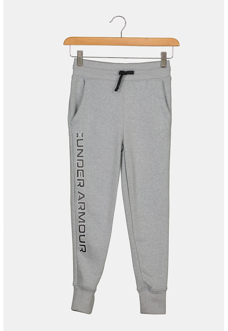 Pantaloni cu imprimeu logo pentru fitness Rival - Gri melange