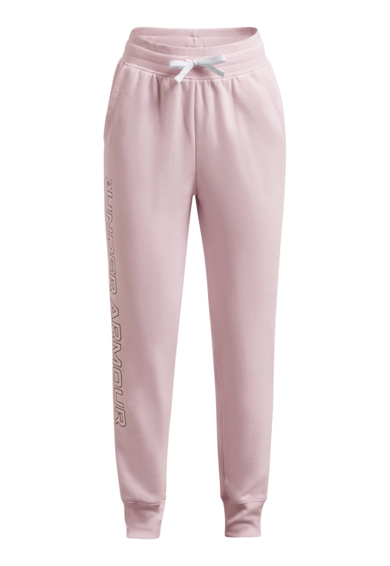 Pantaloni cu imprimeu logo pentru fitness Rival