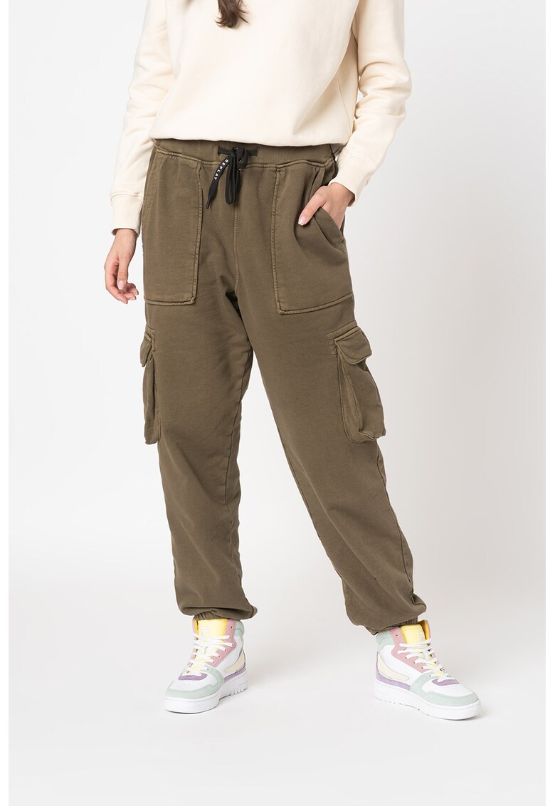 Pantaloni sport cargo cu snur de ajustare ajustare