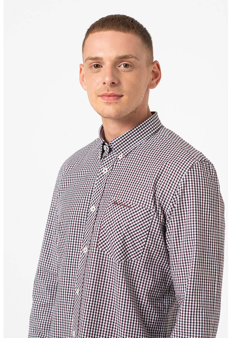 Карирана памучна риза с джоб на гърдите Ben Sherman