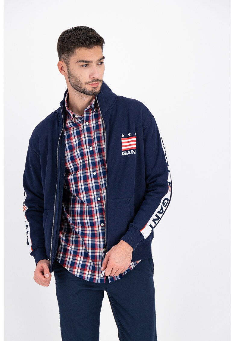 Bluza sport cu fermoar si model logo fashiondays.ro imagine 2022 reducere