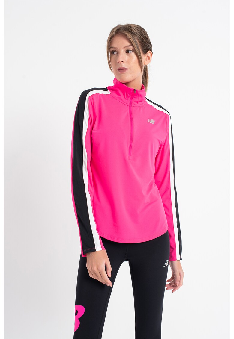 Блуза за бягане Accelerate с къс цип New Balance