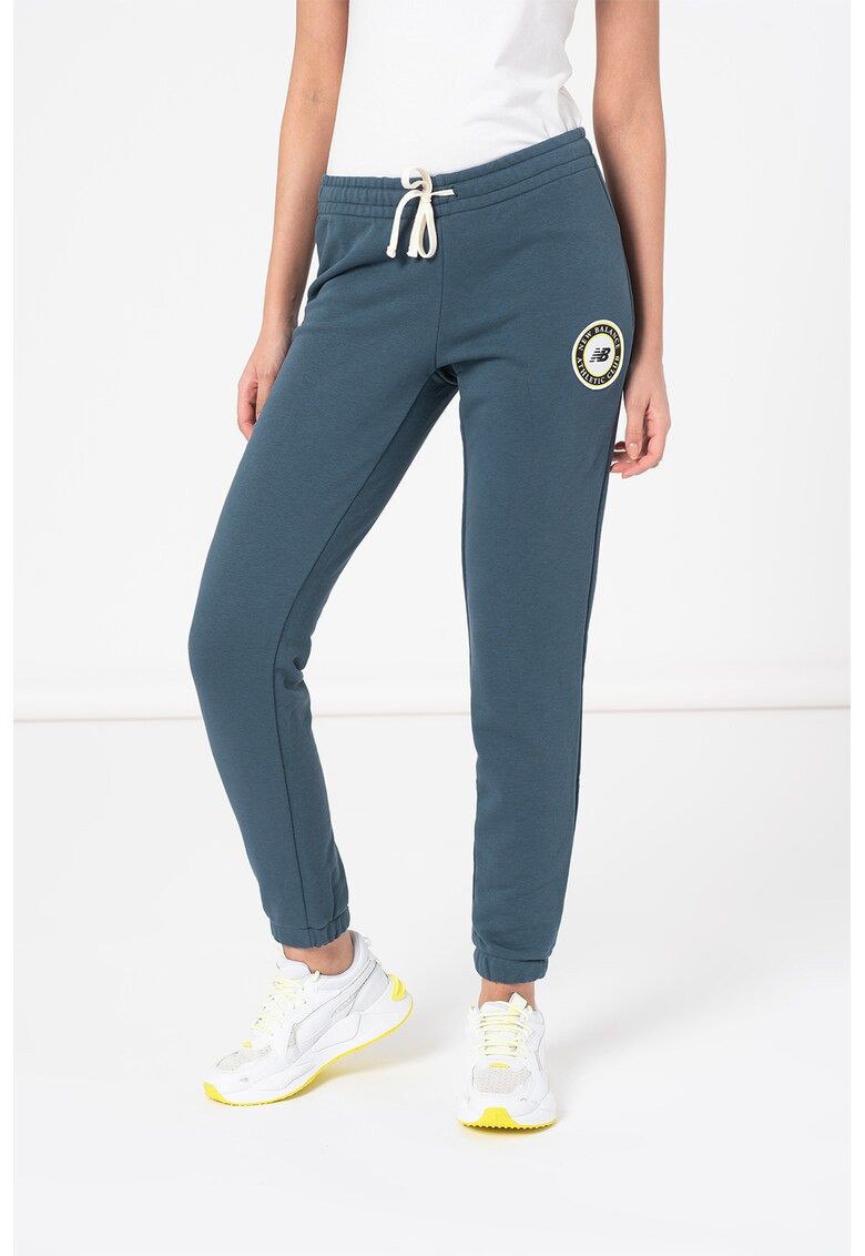 Pantaloni sport cu aplicatie logo Essentials Athletic fashiondays imagine noua