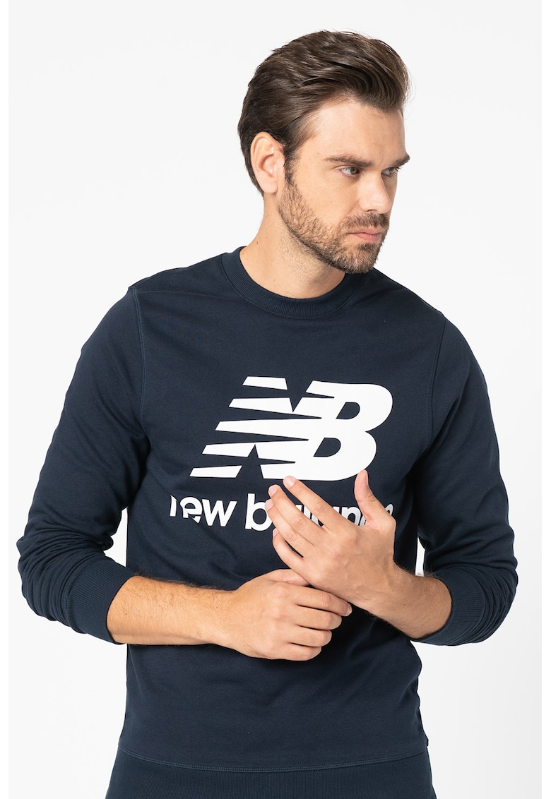 Bluza sport cu imprimeu logo supradimensionat Essentials - Bleumarin -