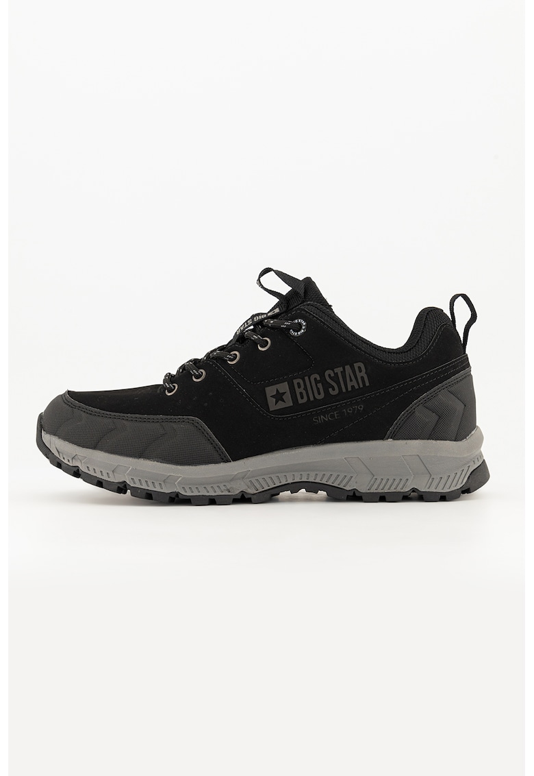 Big Star Ghete din piele ecologica cu imprimeu logo lateral - Negru