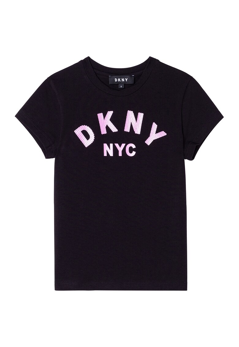 Tricou cu logo de paiete DKNY  Imbracaminte