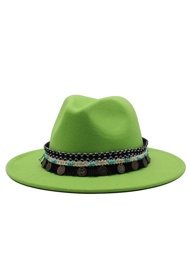 Palarie dama - verde - cu banuti - Arina -