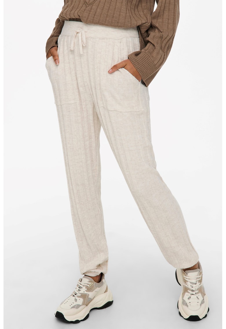 Pantaloni striati cu talie elastica New Tessa