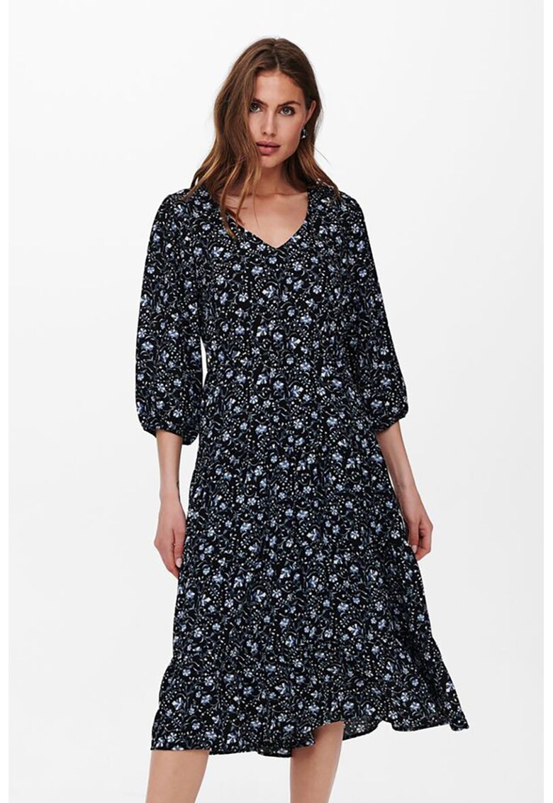 Rochie midi cu imprimeu floral Vicky