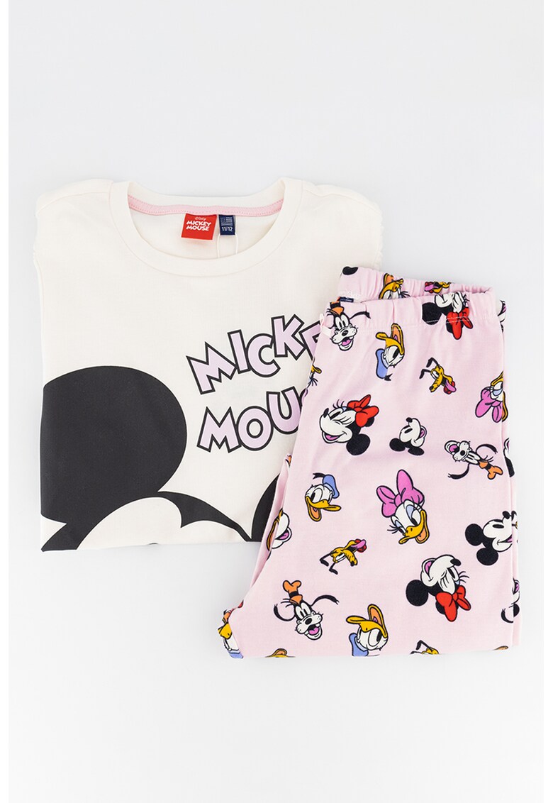 Pijama lunga cu imprimeu Mickey Mouse