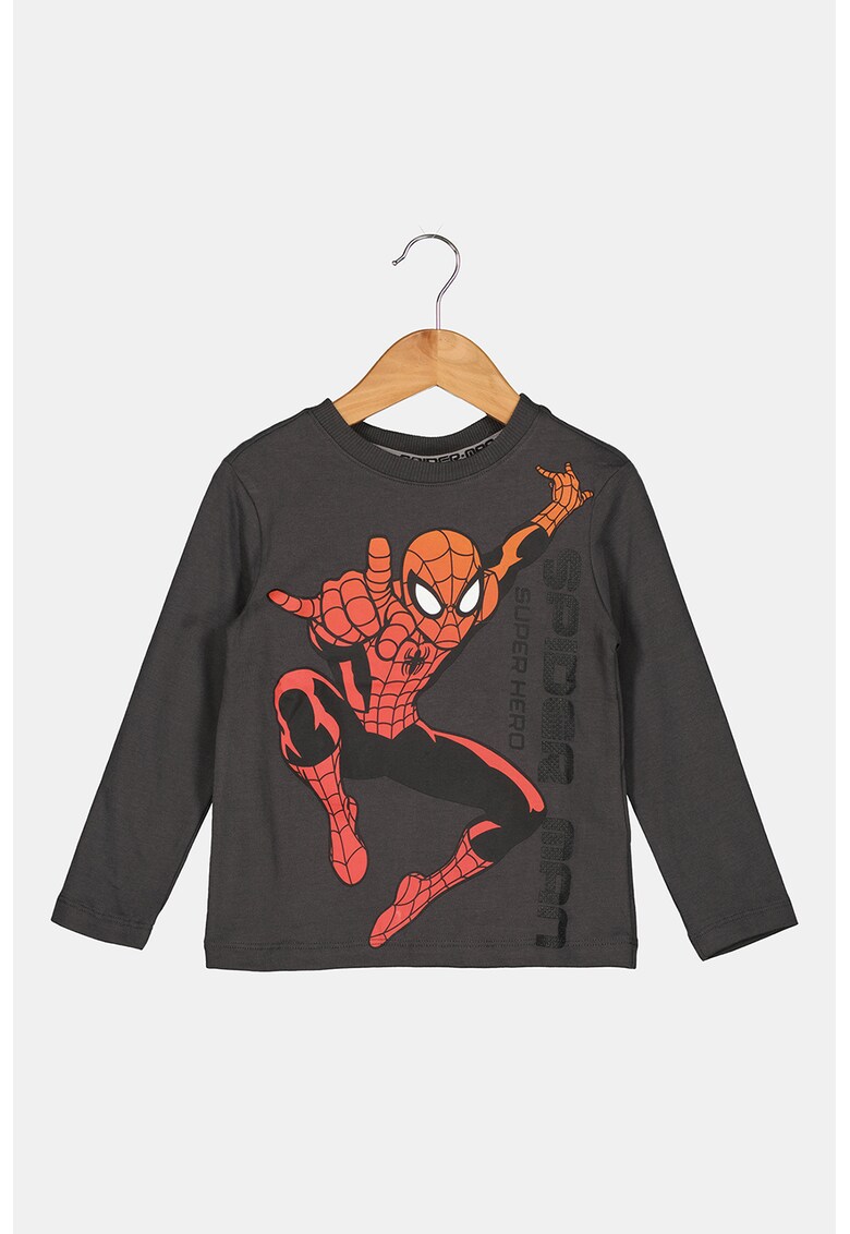 Bluza sport cu decolteu la baza gatului si imprimeu Spiderman