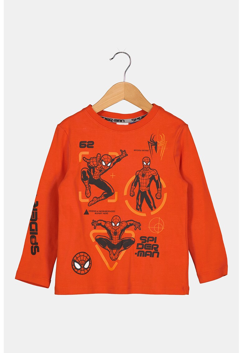 Bluza sport cu decolteu la baza gatului si imprimeu Spiderman