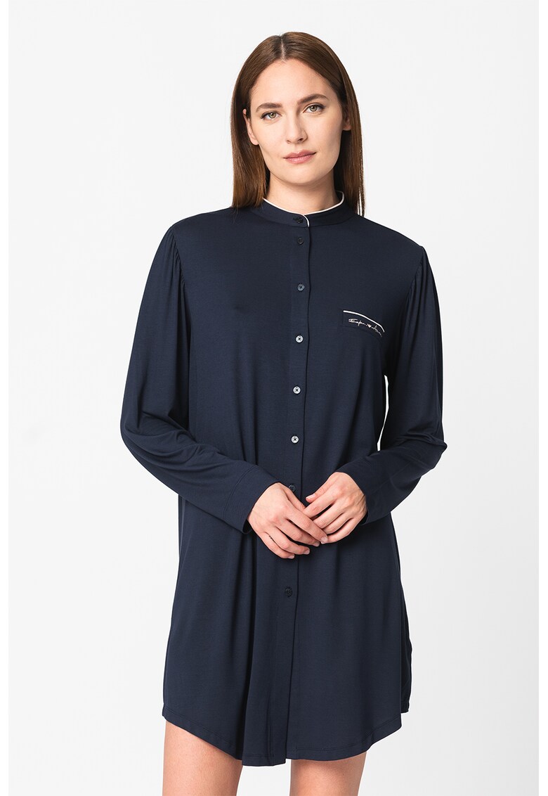 Emporio Armani – Camasa de noapte din amestec de modal cu logo discret Emporio Armani Underwear imagine 2022 13clothing.ro