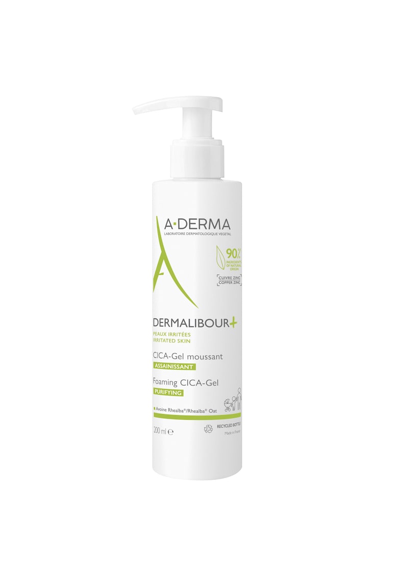 Gel spumant  Dermalibour+ Cica pentru piele iritata - 200 ml