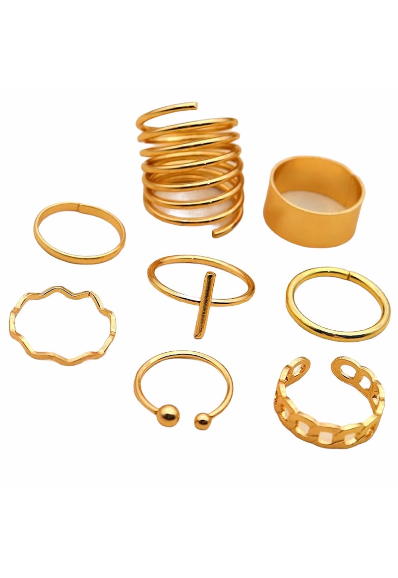 Set 8 inele - aurii - Brenda C5 -