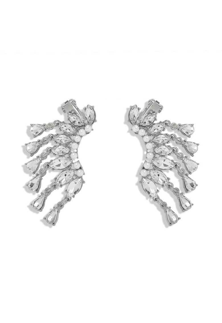 Cercei argintii - forma de aripi - cu pietre - Clas C3 -