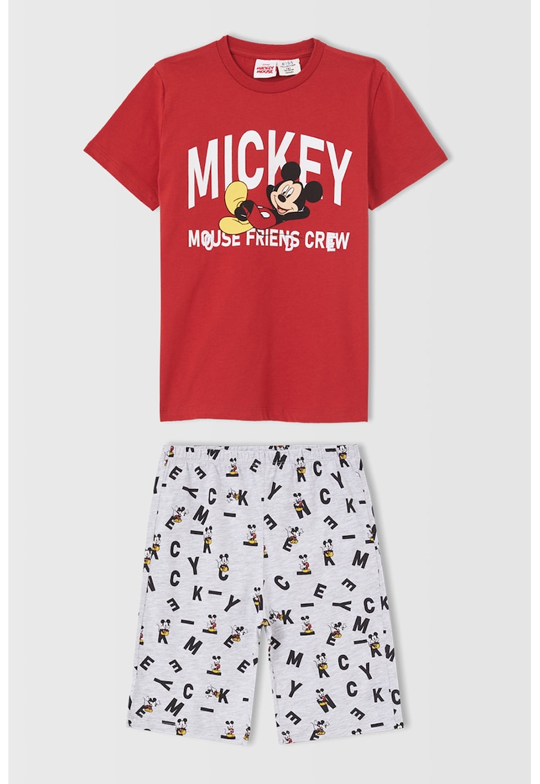 Pijama scurta de jerseu cu Mickey Mouse