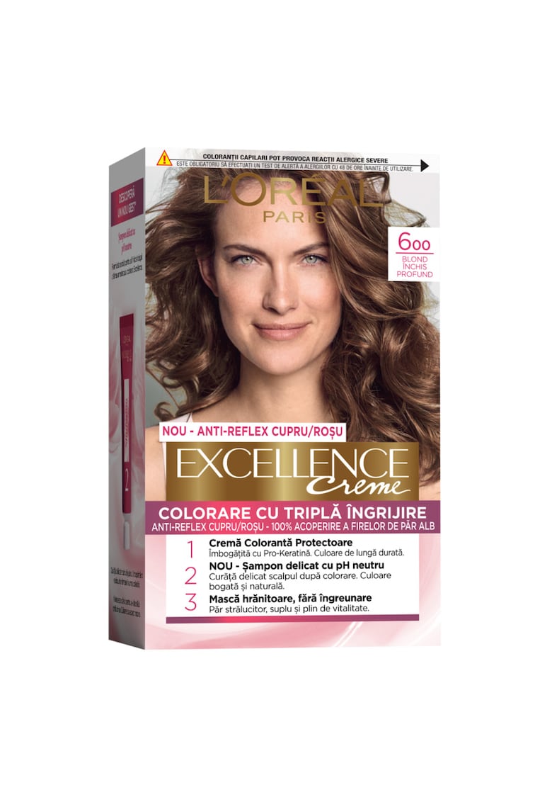 Vopsea de par permanenta cu amoniac Excellence - Blond Inchis