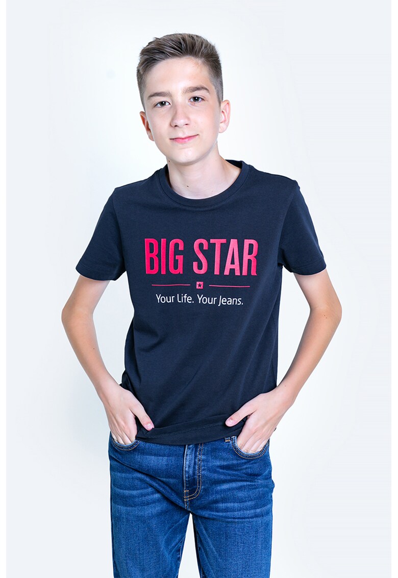 Tricou de bumbac cu imprimeu logo de la Big Star