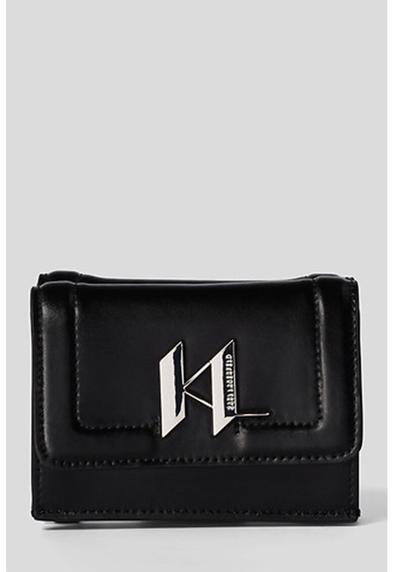 Кожен портфейл K/Saddle с метално лого