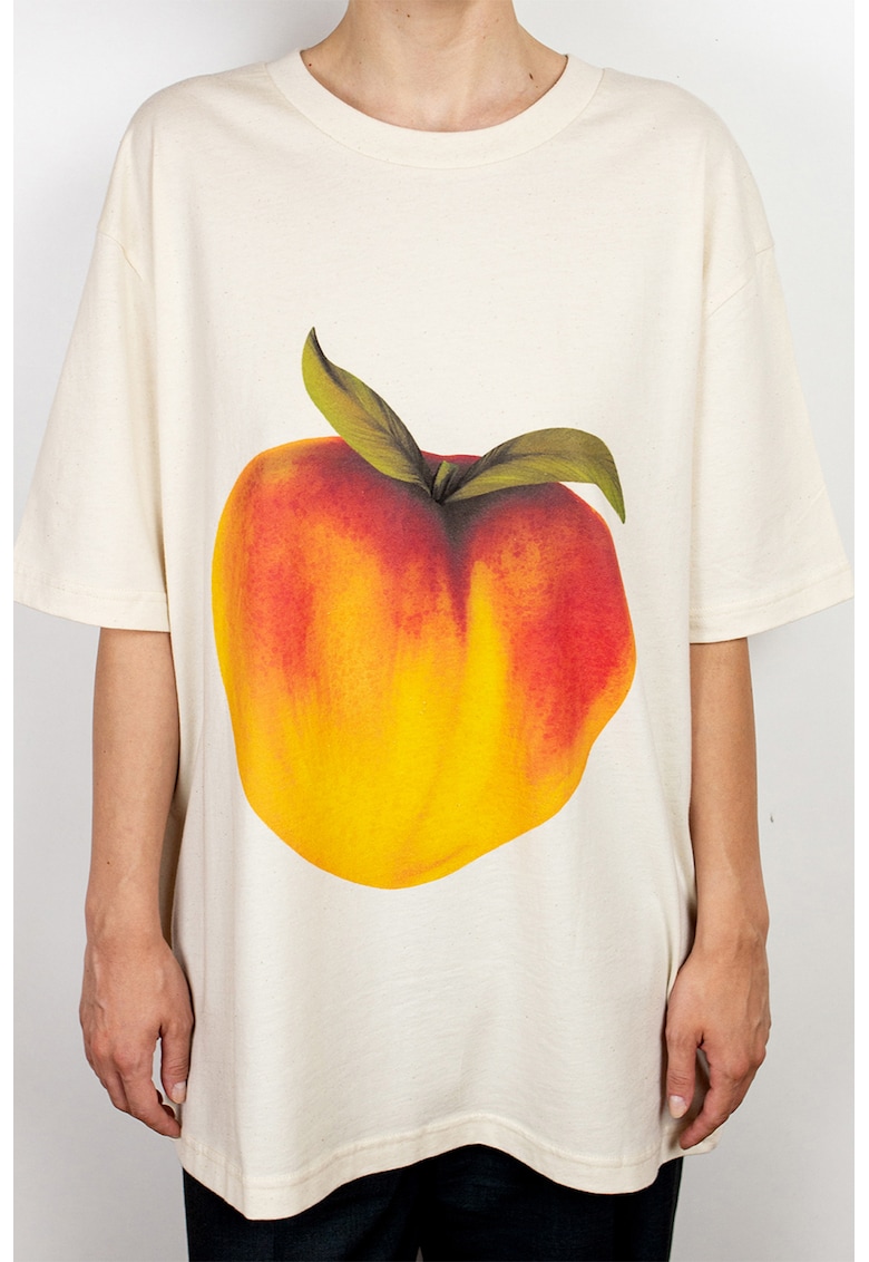 Tricou de bumbac organic cu imprimeu cu fructe