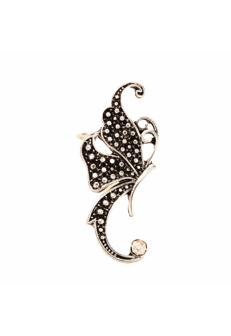 Cercel argintiu - ear cuff - forma de floare - Dino C9 -