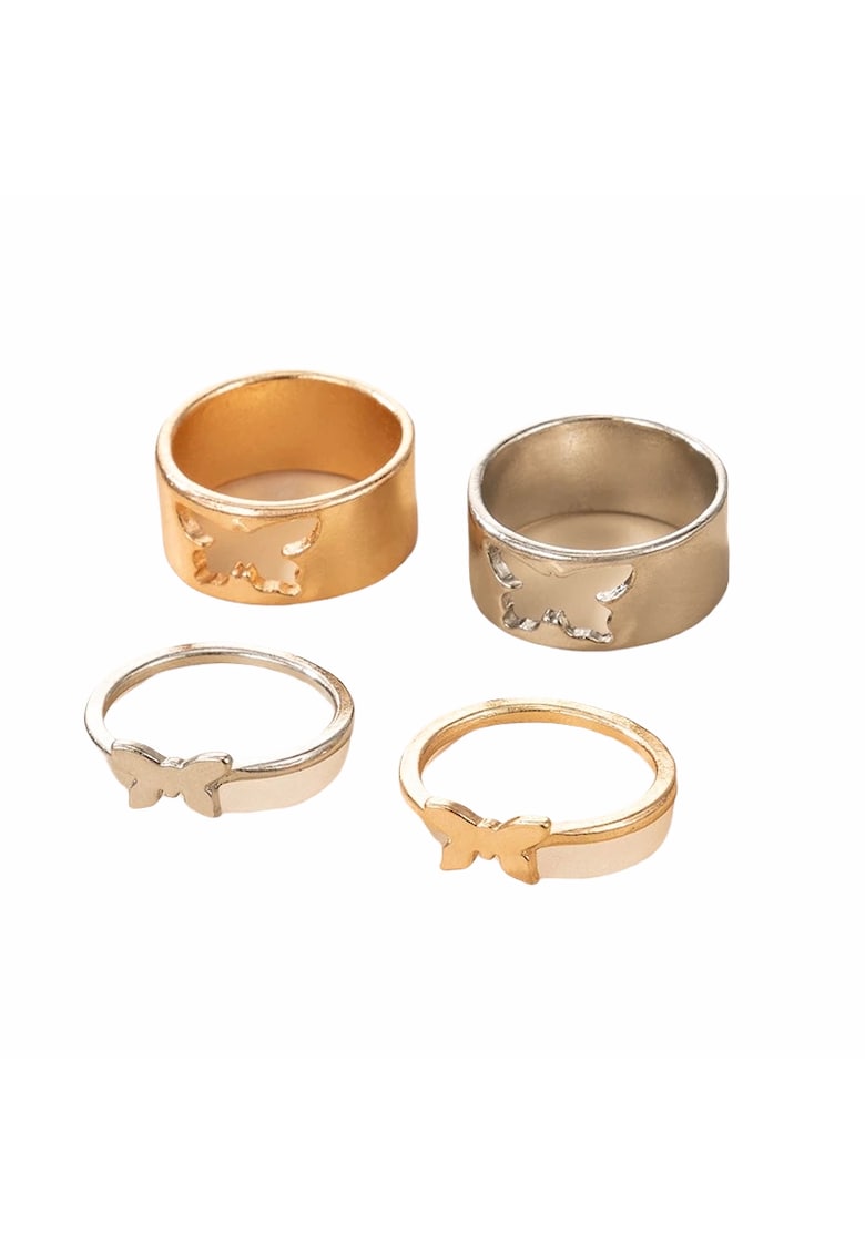 Set 4 inele - aurii si argintii - Doria C5 -