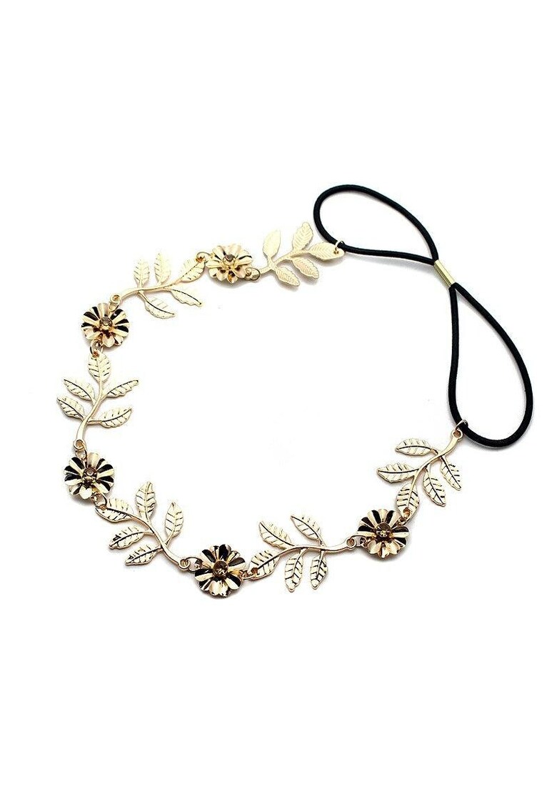 Accesoriu par - auriu - cu frunzulite si elastic - Annagrete C4 -