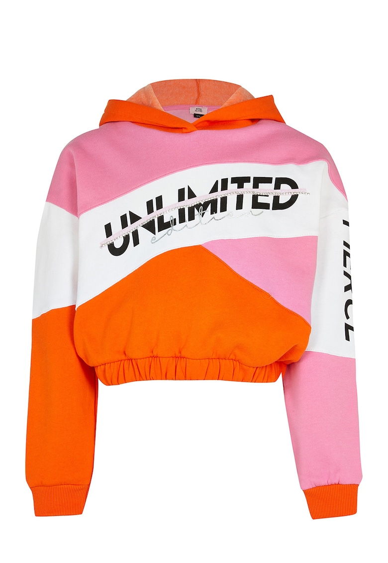 Суитшърт с дизайн с цветен блок и надпис RIVER ISLAND