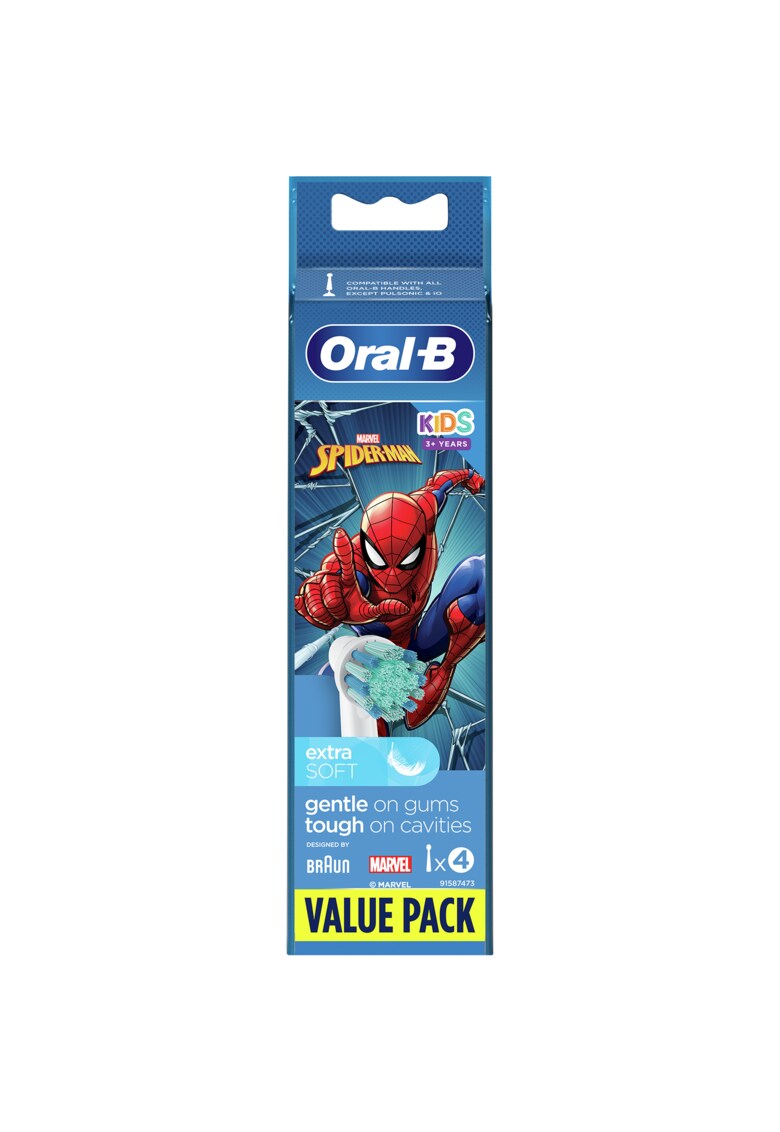 Oral-b Rezerve periuta de dinti electrica pentru copii spiderman - 4 buc