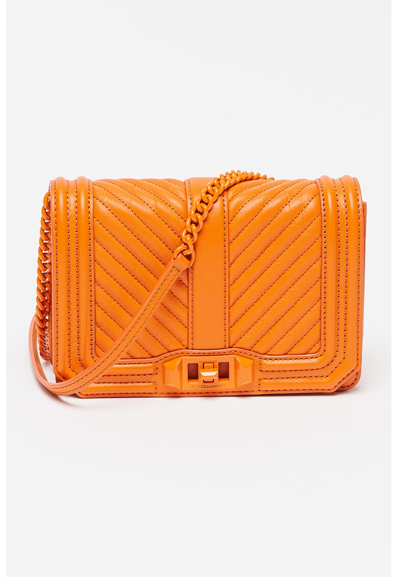 Rebecca Minkoff Кожена чанта Chevron с капитониран дизайн за Жени Rebecca Minkoff Кожена чанта Chevron с капитониран дизайн за Жени