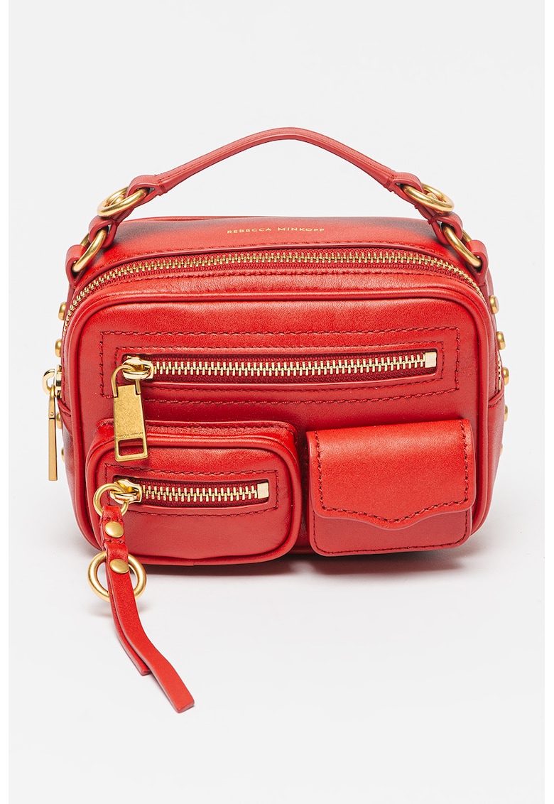 Rebecca Minkoff Кожена чанта през рамо Jet Mini Boxy за Жени Rebecca Minkoff Кожена чанта през рамо Jet Mini Boxy за Жени