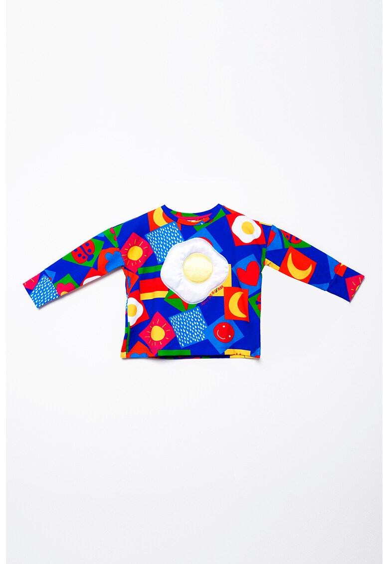 Bluza cu imprimeu si aplicatie frontala 2022 ❤️ Pret Super fashiondays imagine noua 2022