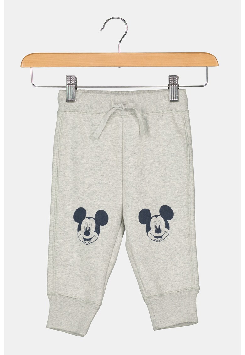 Pantaloni sport cu snur de ajustare si imprimeu Mickey Mouse fashiondays.ro