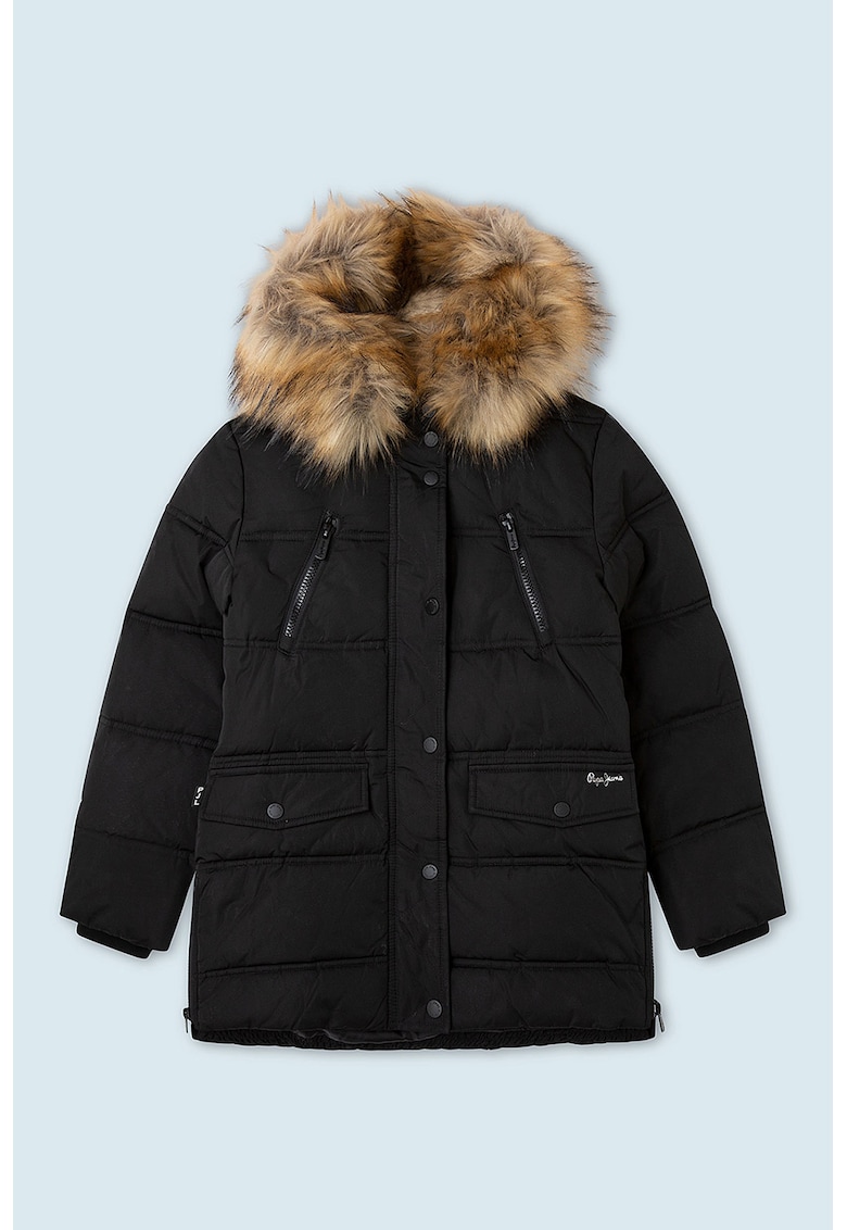 Pepe Jeans London Зимно яке с качулка и капитониран дизайн за Момичета Pepe Jeans London Зимно яке с качулка и капитониран дизайн за Момичета