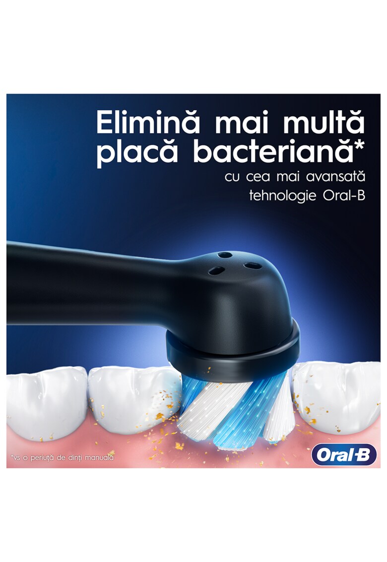 Periuta de dinti electrica io3 cu tehnologie magnetica si micro-vibratii - senzor de presiune smart - 3 moduri - 1 capat - trusa de calatoriea