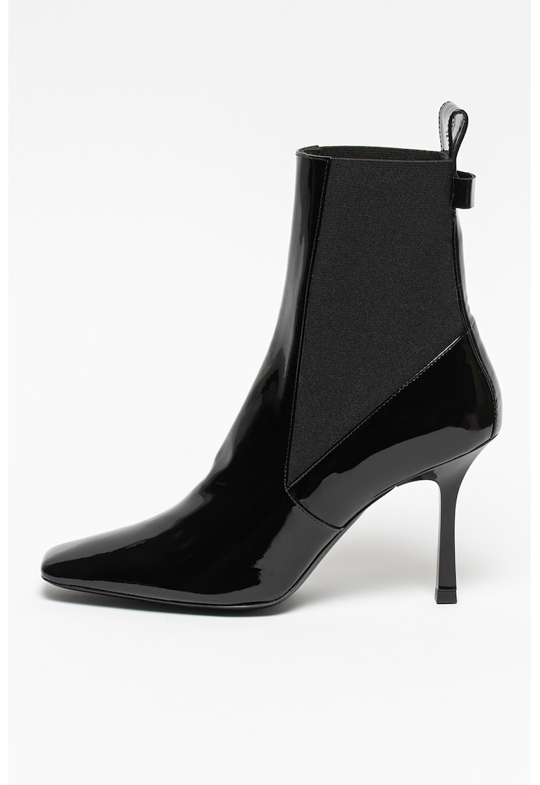 Msgm Botine chelsea de piele lacuita