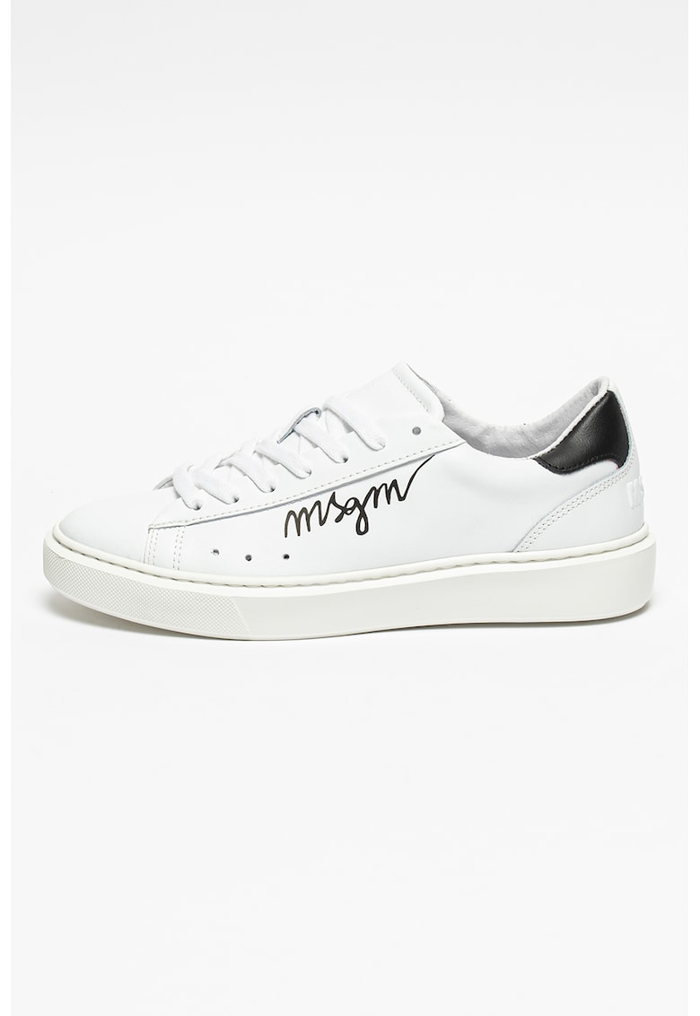 Msgm Pantofi sport de piele cu logo