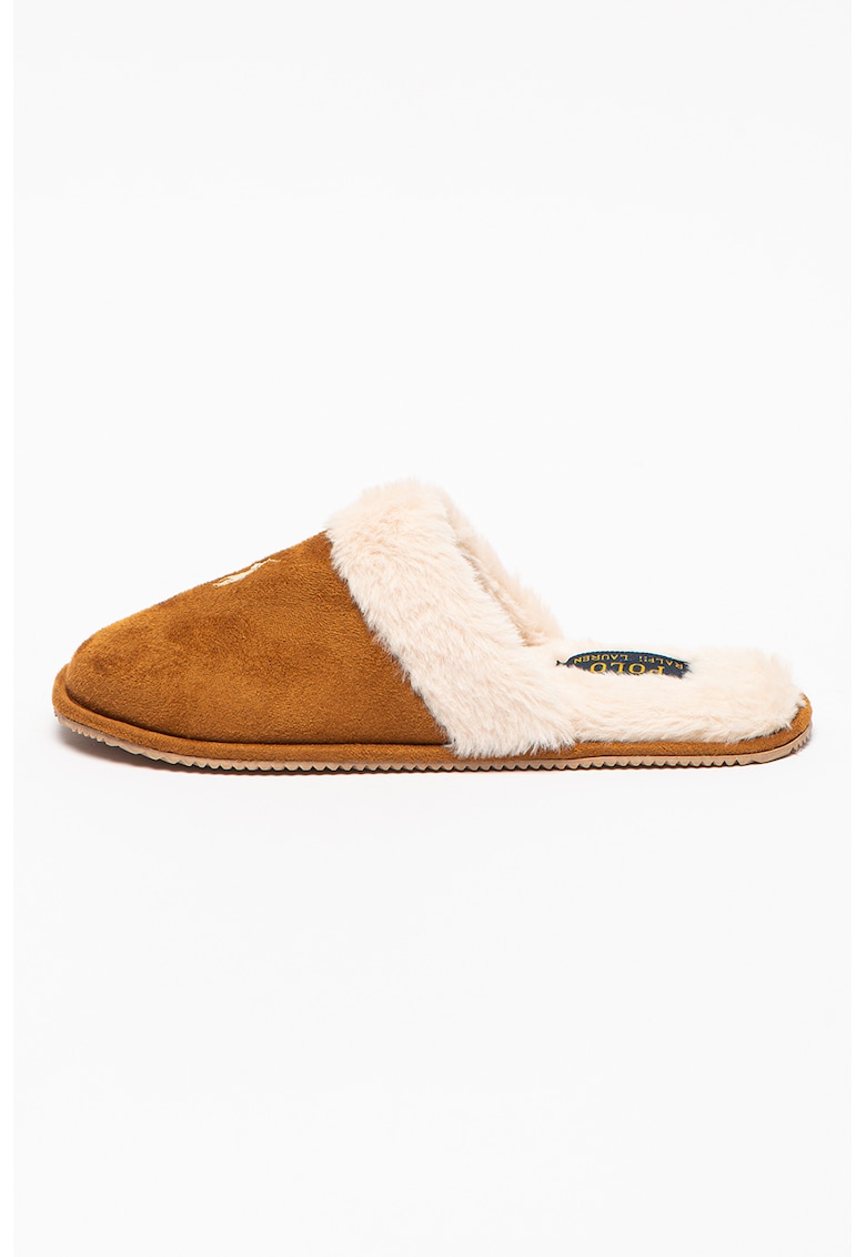 Papuci din textil cu captuseala de blana sintetica Snuff fashiondays imagine noua